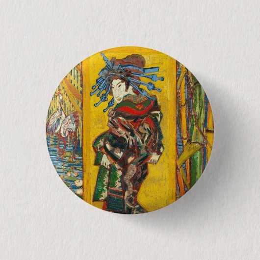 Vincent Van Gogh Der Courtesan nach Eisen Button (Vorderseite)