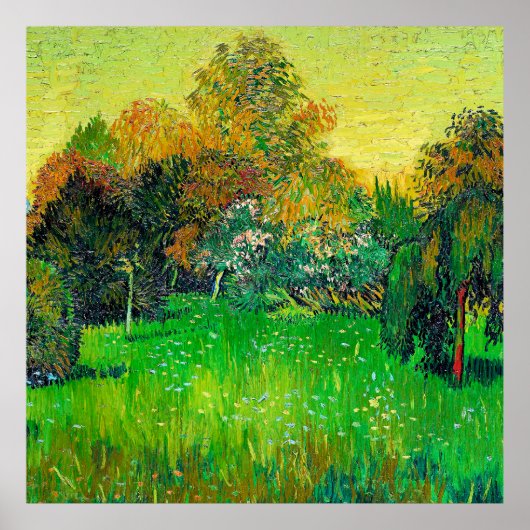 Vincent van Gogh, Der Garten des Dichters, Poster (Vorne)