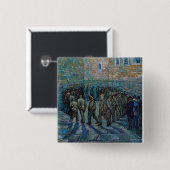Vincent van Gogh - Der Gefängnishof Button (Vorne & Hinten)