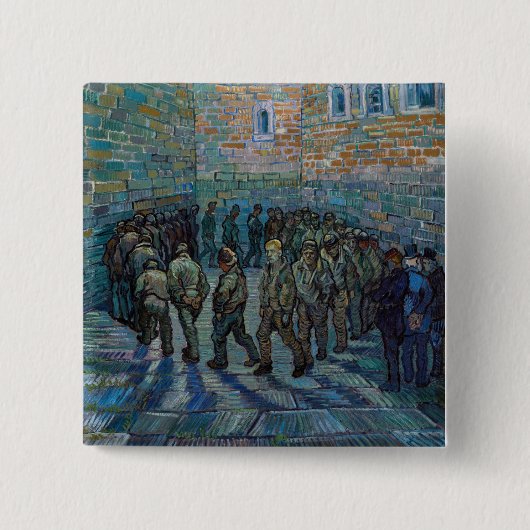 Vincent van Gogh - Der Gefängnishof Button (Vorderseite)