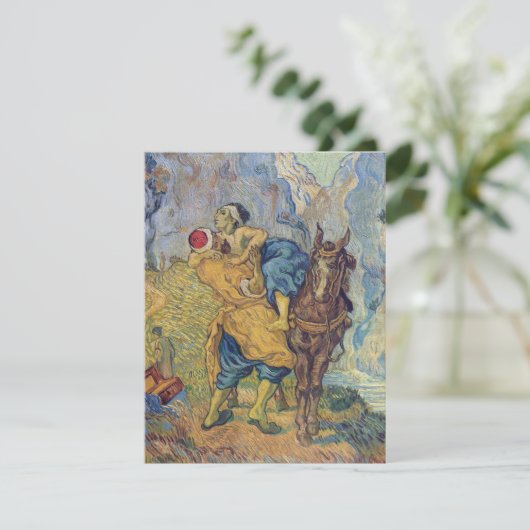 Vincent Van Gogh - der gute Samariter Dankeskarte (Stehend Vorderseite)