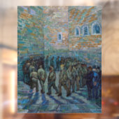 Vincent van Gogh - Der Hof des Gefängnisses Fensteraufkleber (Blatt 2)