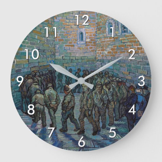 Vincent van Gogh - Der Hof des Gefängnisses Große Wanduhr (Vorderseite)