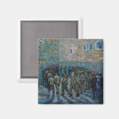 Vincent van Gogh - Der Hof des Gefängnisses Magnet (Vorderseite/Rückseite)