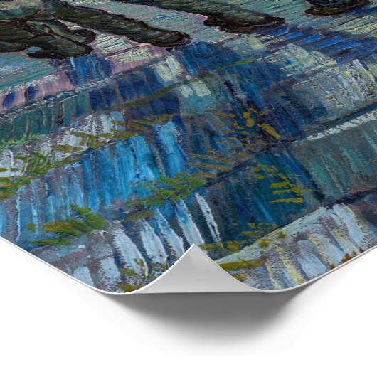 Vincent van Gogh - Der Hof des Gefängnisses Poster (Ecke)