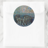 Vincent van Gogh - Der Hof des Gefängnisses Runder Aufkleber (Tasche)