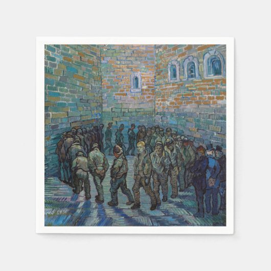 Vincent van Gogh - Der Hof des Gefängnisses Serviette (Vorderseite)