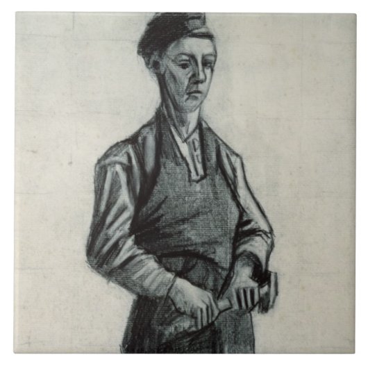 Vincent van Gogh | der junge Schmied, 1882 Fliese (Vorderseite)