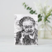 Vincent van Gogh | der Mann mit dem Rohr Postkarte (Stehend Vorderseite)