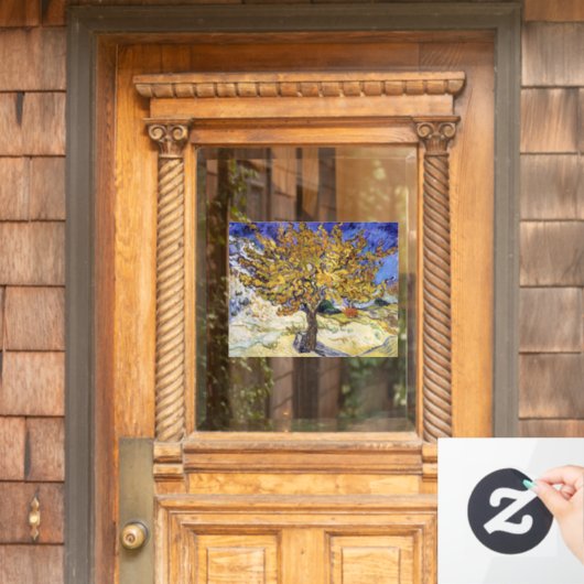 Vincent van Gogh - Der Mulberry-Baum Fensteraufkleber (Haustür)