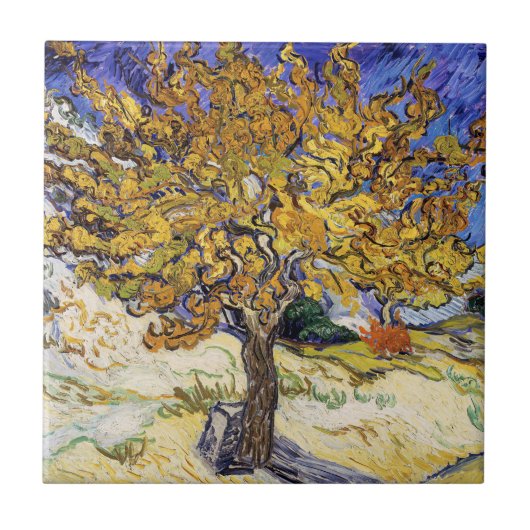 Vincent van Gogh - Der Mulberry-Baum Fliese (Vorderseite)