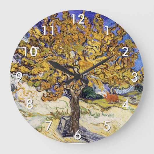 Vincent van Gogh - Der Mulberry-Baum Große Wanduhr (Vorderseite)