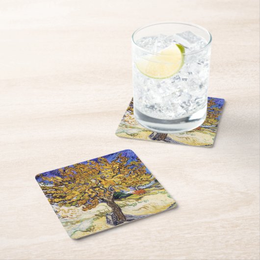 Vincent van Gogh - Der Mulberry-Baum Rechteckiger Pappuntersetzer (Vor Ort)