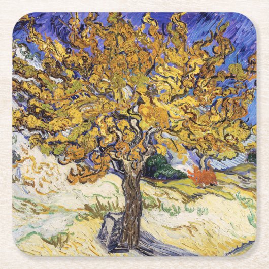 Vincent van Gogh - Der Mulberry-Baum Rechteckiger Pappuntersetzer (Vorderseite)