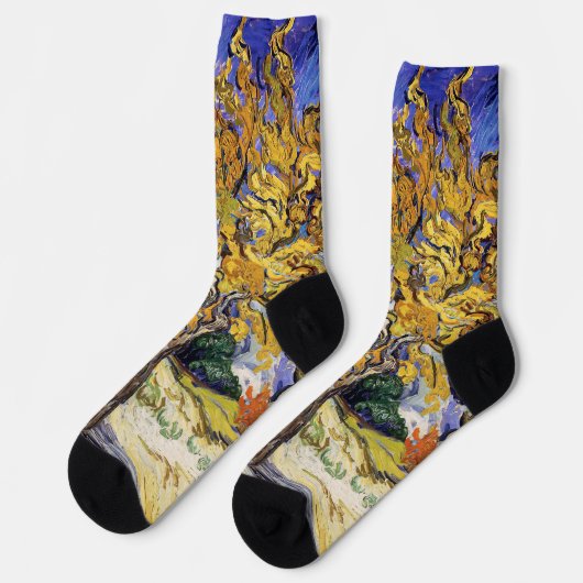 Vincent van Gogh - Der Mulberry-Baum Socken (Linkes Detail)