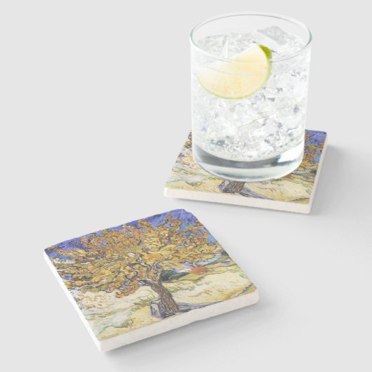 Vincent van Gogh - Der Mulberry-Baum Steinuntersetzer (Seitenansicht)