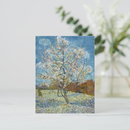 Vincent van Gogh Der rosa Pfirsichbaum Postkarte (Stehend Vorderseite)