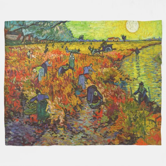 Vincent van Gogh - Der rote Weinberg Fleecedecke (Vorderseite (Horizontal))