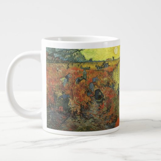 Vincent van Gogh - Der rote Weinberg Jumbo-Tasse (Links)
