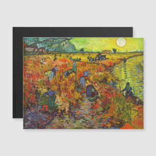 Vincent van Gogh - Der rote Weinberg Magnetkarte