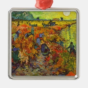 Vincent van Gogh - Der rote Weinberg Ornament Aus Metall