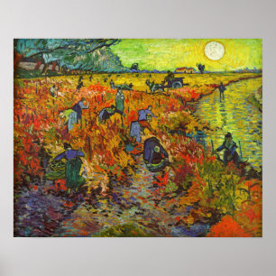 Vincent van Gogh - Der Rote Weinberg Poster