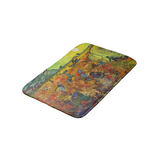 Vincent van Gogh - Der rote Weingarten Badematte (Schrägansicht)