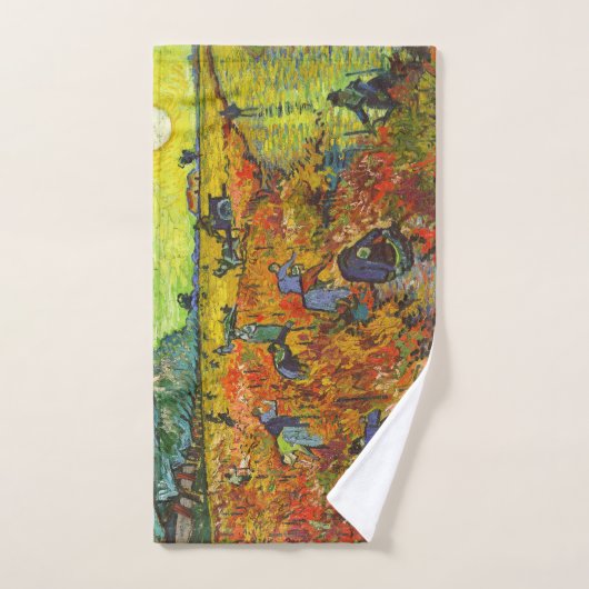 Vincent van Gogh - Der rote Weingarten Badhandtuch Set (Handtuch)