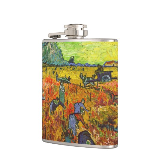 Vincent van Gogh - Der rote Weingarten Flachmann (Links)