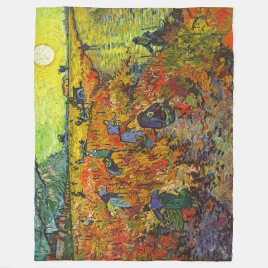 Vincent van Gogh - Der rote Weingarten Fleecedecke (Vorderseite)