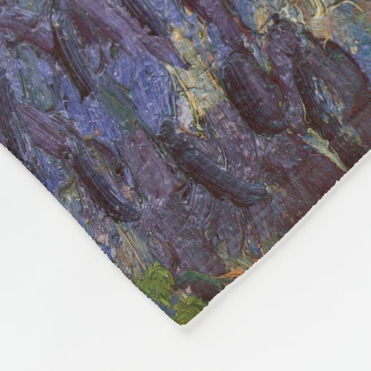 Vincent van Gogh - Der rote Weingarten Fleecedecke (Ecke)