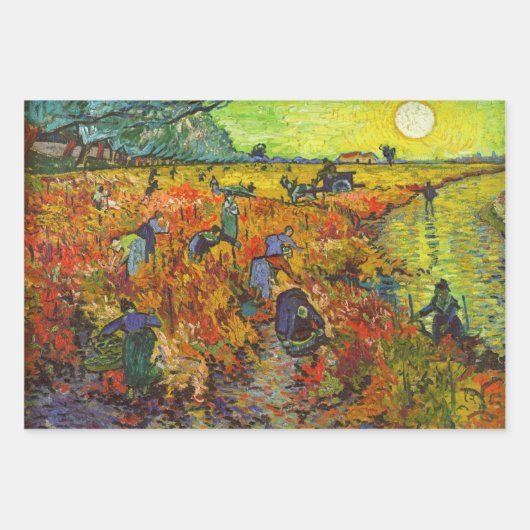 Vincent van Gogh - Der rote Weingarten Geschenkpapier Set (Vorderseite 2)