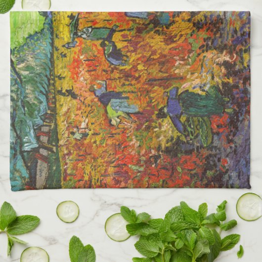 Vincent van Gogh - Der rote Weingarten Geschirrtuch (Gefaltet)