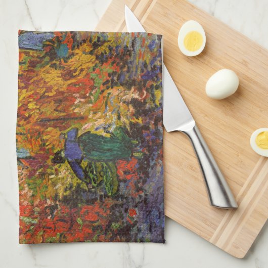 Vincent van Gogh - Der rote Weingarten Geschirrtuch (Viertel Falte)