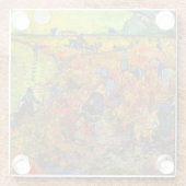 Vincent van Gogh - Der rote Weingarten Glasuntersetzer (Rückseite)