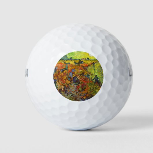Vincent van Gogh - Der rote Weingarten Golfball (Vorderseite)