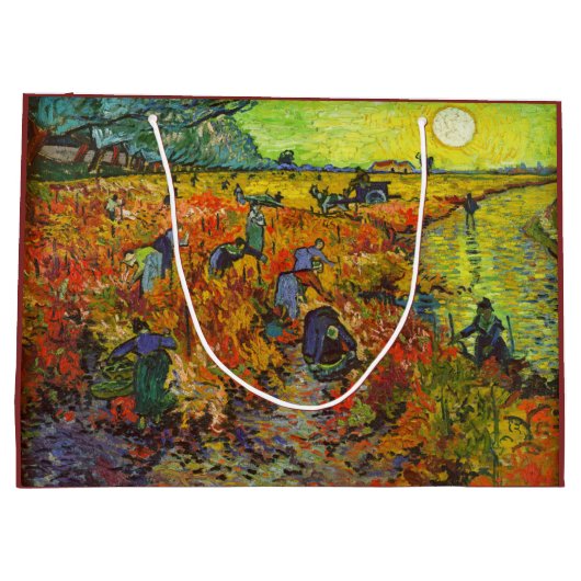 Vincent van Gogh - Der rote Weingarten Große Geschenktüte (Rückseite)