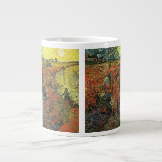 Vincent van Gogh - Der rote Weingarten Jumbo-Tasse (Vorderseite)