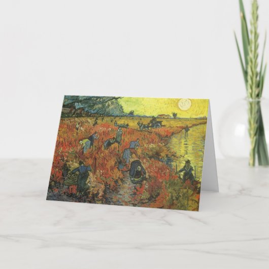 Vincent van Gogh - Der rote Weingarten Karte (Vorderseite)