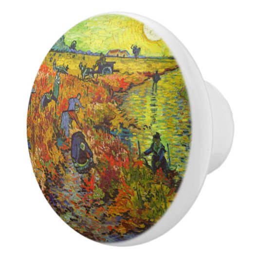 Vincent van Gogh - Der rote Weingarten Keramikknauf (Rechts)