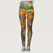 Vincent van Gogh - Der rote Weingarten Leggings (Vorderseite)