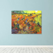 Vincent van Gogh - Der rote Weingarten Leinwanddruck (Insitu (Holzboden))