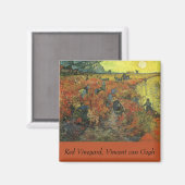 Vincent van Gogh - Der rote Weingarten Magnet (Vorderseite/Rückseite)