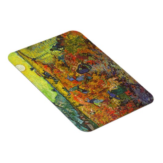 Vincent van Gogh - Der rote Weingarten Magnet (Rechte Seite)