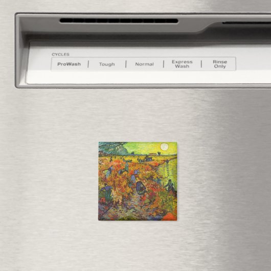 Vincent van Gogh - Der rote Weingarten Magnet (In Situ (Geschirrspüler))
