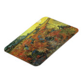 Vincent van Gogh - Der rote Weingarten Magnet (Linke Seite)