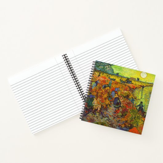 Vincent van Gogh - Der rote Weingarten Notizblock (Innenseite)