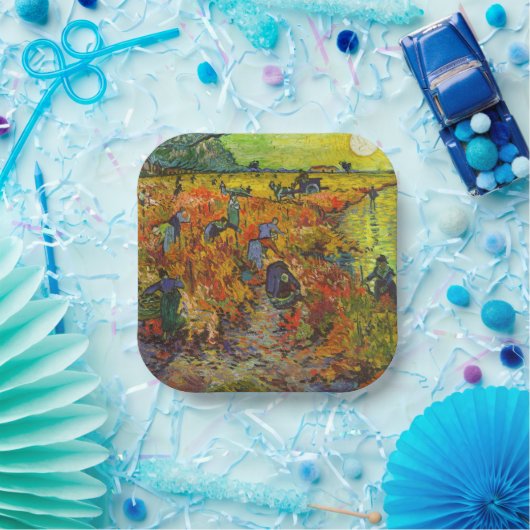 Vincent van Gogh - Der rote Weingarten Pappteller (Party)