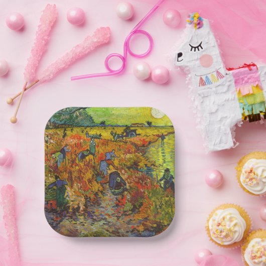 Vincent van Gogh - Der rote Weingarten Pappteller (Party)