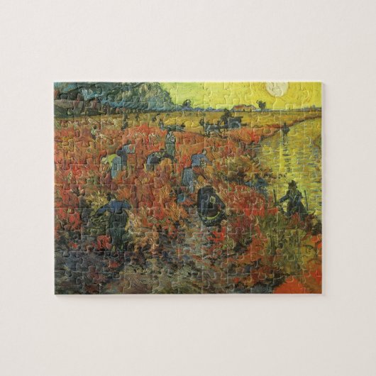Vincent van Gogh - Der rote Weingarten Puzzle (Horizontal)